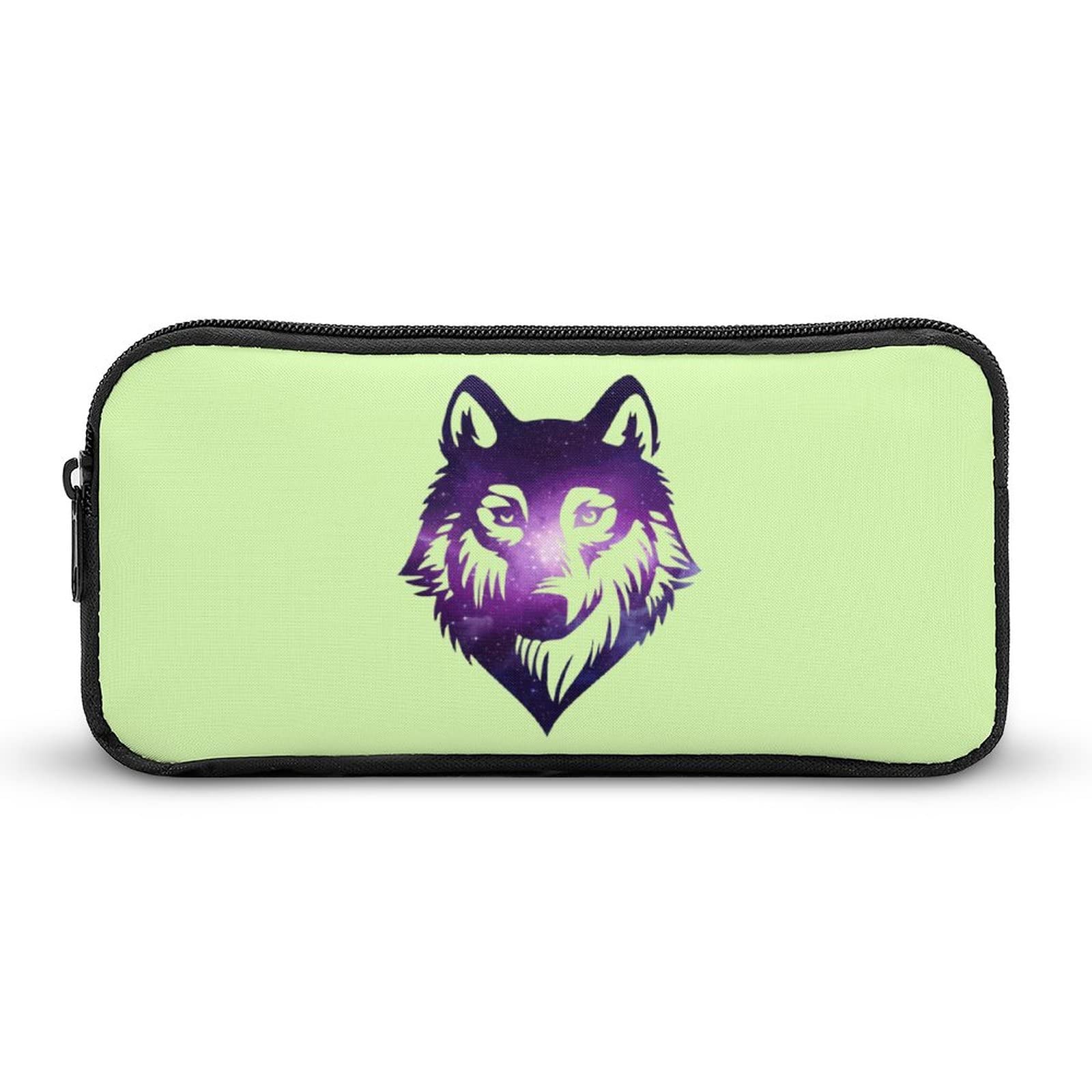 Galaxy Wolf Pencil Case - School & Office Stationery Organizer with Zipper Closure - Perfect for Pencils, Pens, Makeup & Art Supplies (Ideal for Students, Teachers & Professionals)