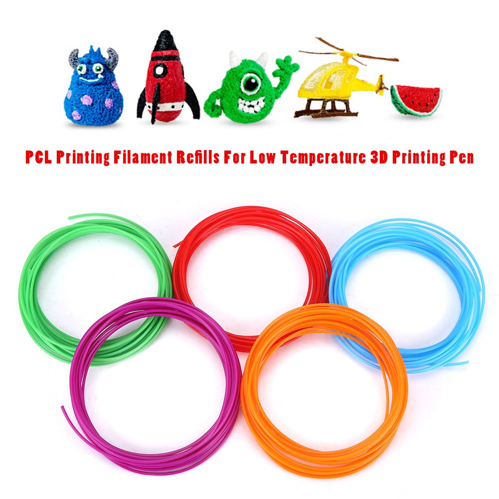 Premium 1.75mm PCL 3D Printer Filament - 20 Vibrant Colors, Low-Temperature Pen Refills for 3D Printing Pens | Ideal for DIY Crafts, Educational Projects & Creative Art Designs