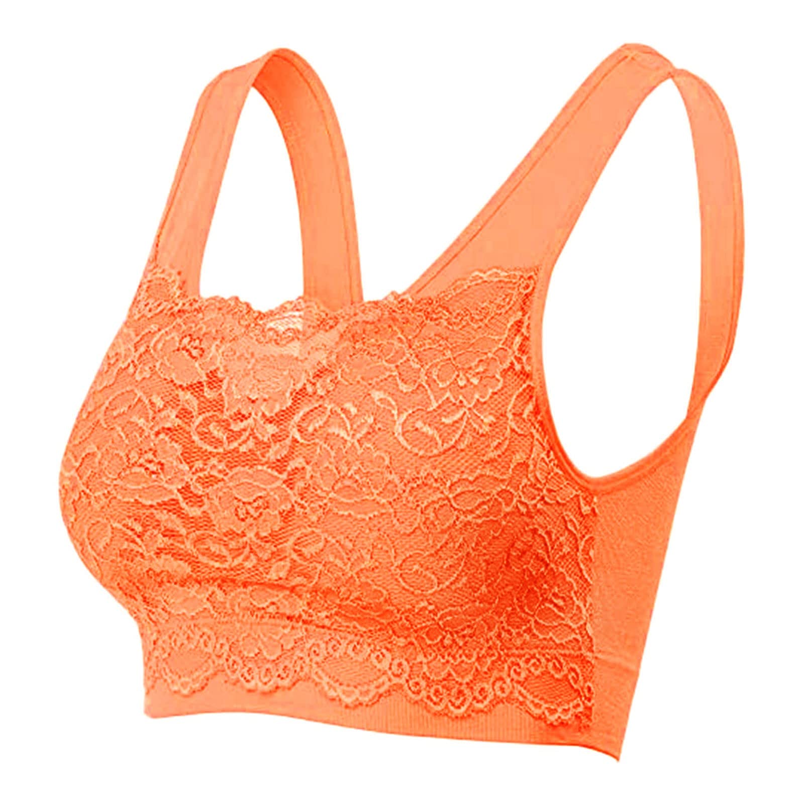 Sexy Push Up Bras for Women - Seamless Lace Sports Bra with Front Cover - Comfortable & Supportive Underwear for Yoga, Gym, Workout & Everyday Wear