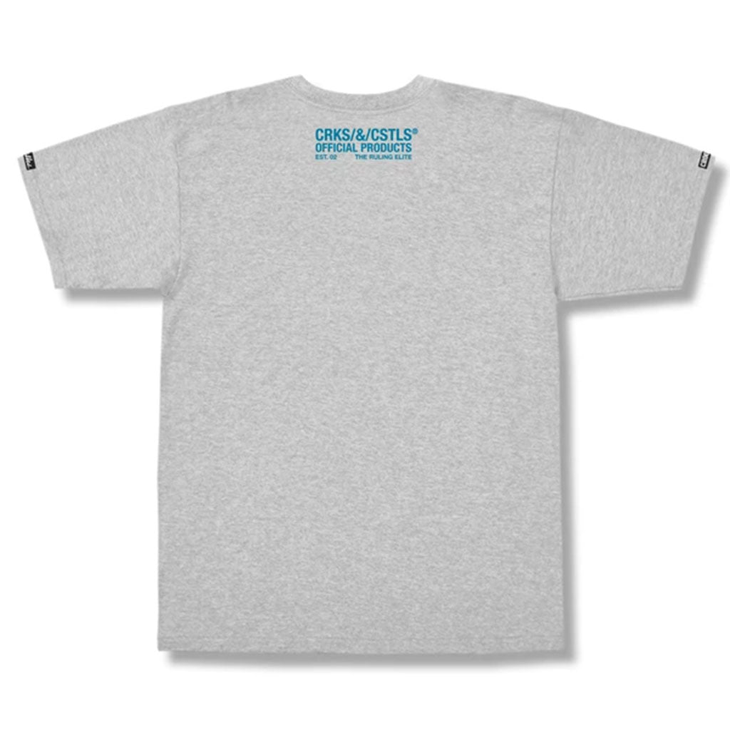 Crooks and Castles Skull Mask Medusa Short Sleeve T-Shirt - Heather Grey - Streetwear Fashion for Men & Women | Perfect for Casual Wear, Outfits, and Urban Style