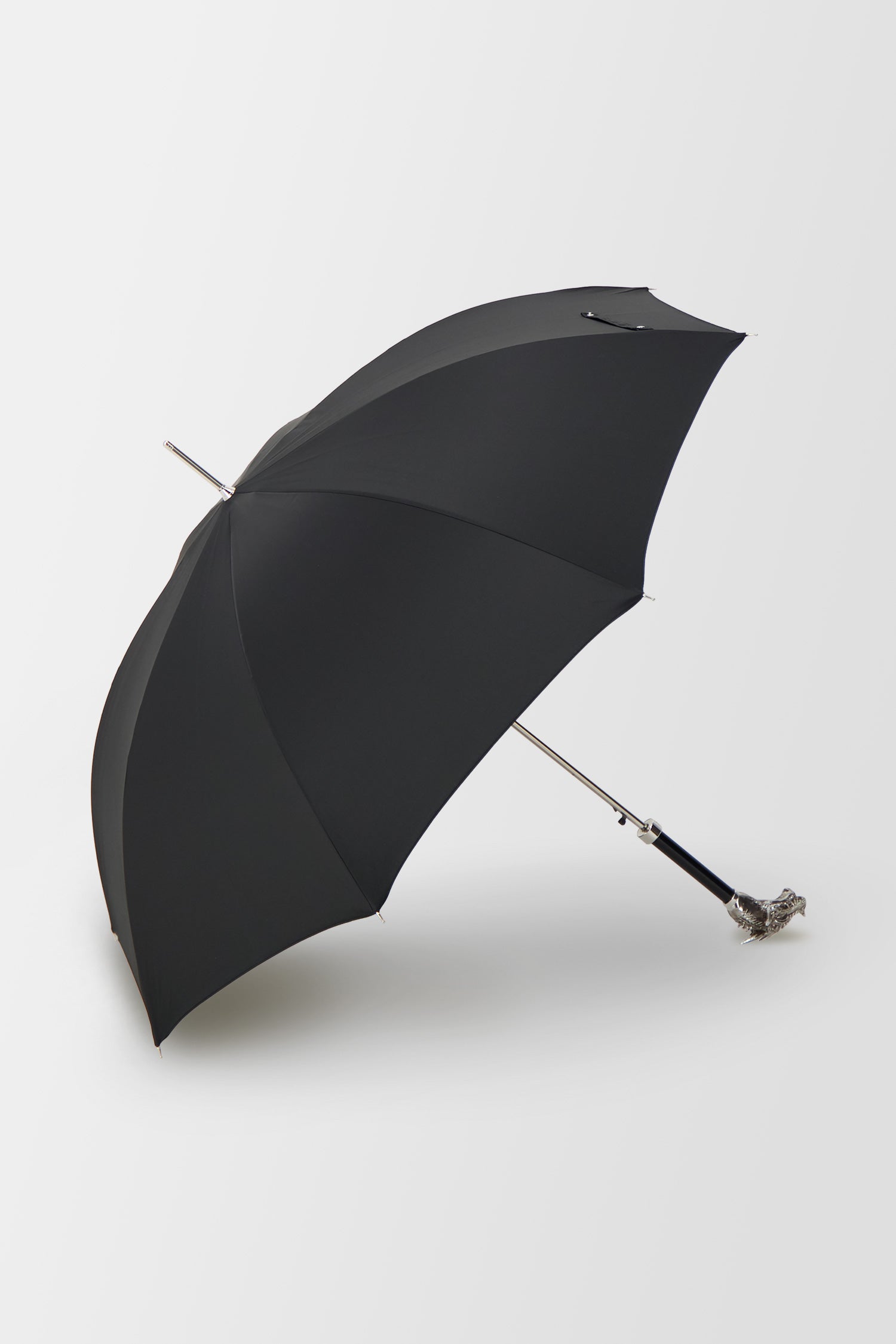 Pasotti Black Dragon Umbrella - Luxury Windproof Men's Umbrella with Wooden Handle - Perfect for Business, Travel & Formal Occasions