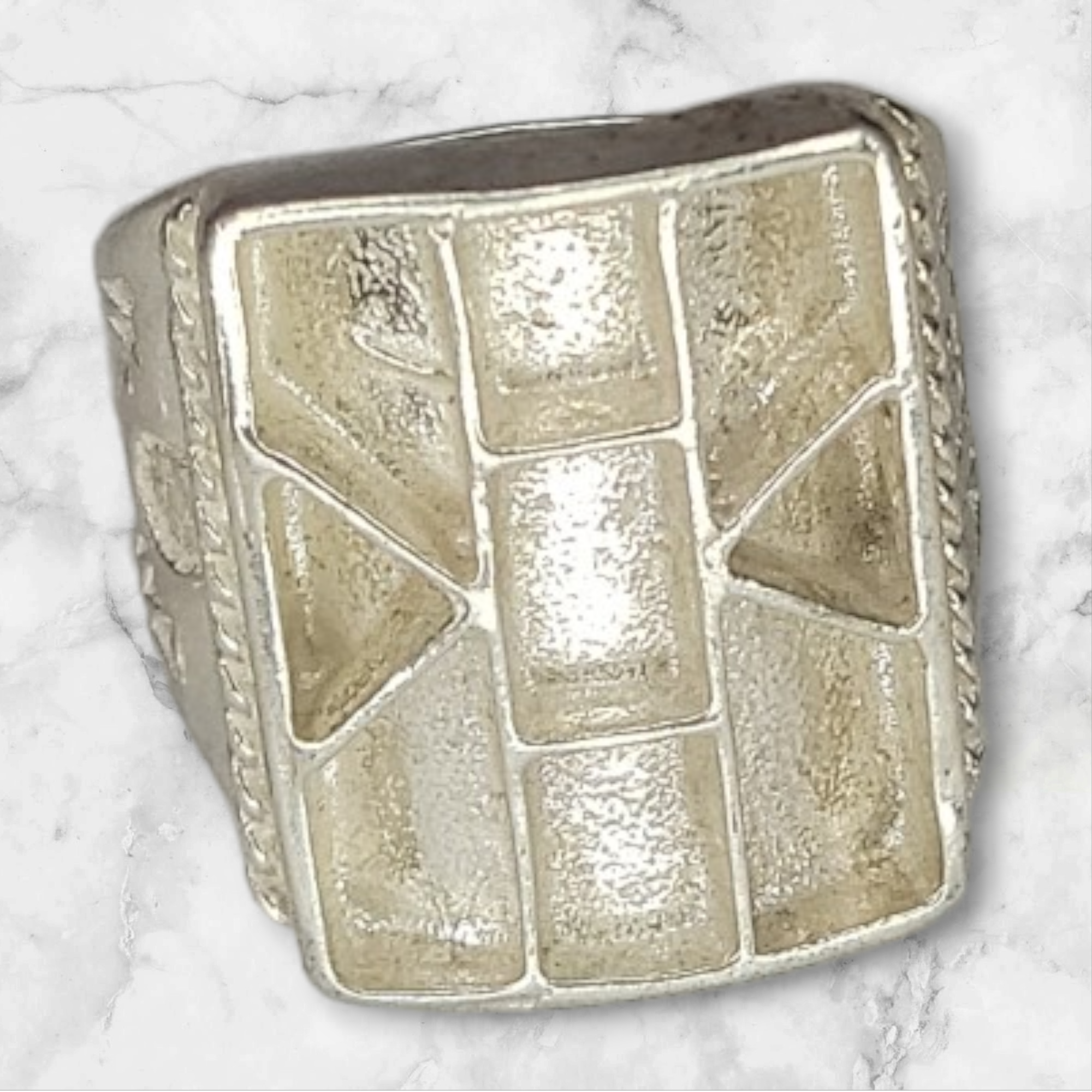 Sterling Silver Rectangle Blank Ring Setting - Rough Cast DIY Jewelry Making, Engraving & Carving for Silversmiths (Size 9 & 11) - Perfect for Custom Wedding Bands, Handmade Jewelry & Artisan Creations