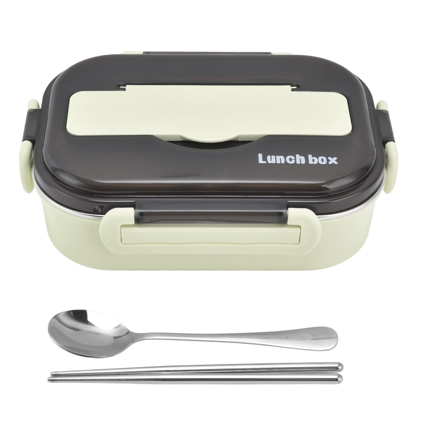 Eco-Friendly Bento Lunch Box with Chopsticks & Spoon - Leak-Proof, Portable Food Container for School, Work, Travel & Picnics | Perfect for Adults & Kids (Green)