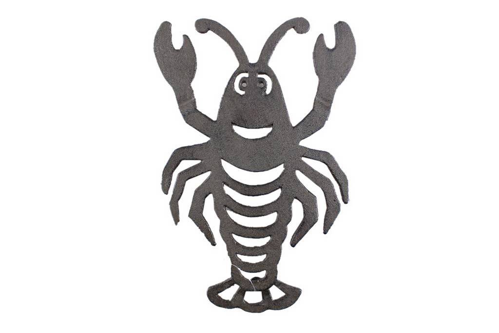 11 Inch Cast Iron Lobster Trivet - Rustic Coastal Decor for Kitchen & Dining - Perfect for Hot Pots, Table Centerpieces, and Beach House Decor
