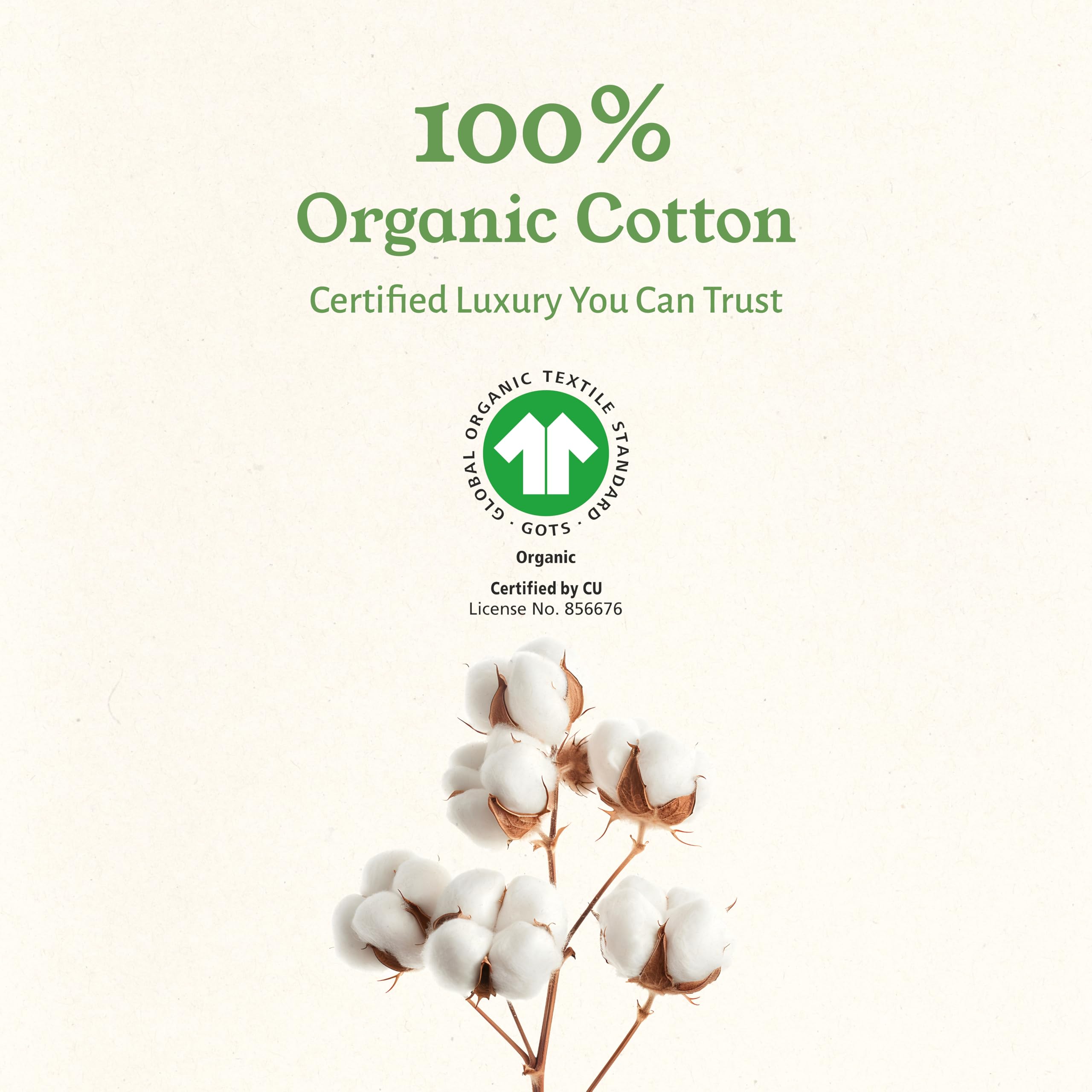 California Design Den Twin XL Sheets Set - 100% Organic Cotton, GOTS Certified, Deep Pocket Percale Sheets - Soft, Crisp & Cooling Bedding - 3 Piece Set for Dorm, Hospital & Guest Room Use