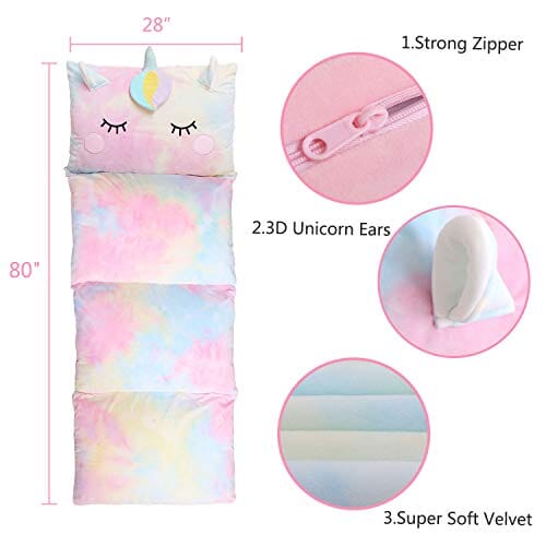 Unicorn Kids Floor Pillow - Soft Bed Seat Cover for Girls, Queen Size - Perfect for Playroom, Bedroom, and Cozy Reading Nook