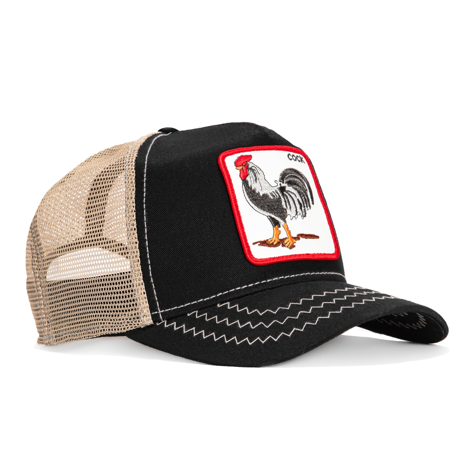 Goorin Bros Rooster Adjustable Trucker Hat - Black | Vintage Style Baseball Cap for Men & Women | Perfect for Outdoor Activities, Sports & Casual Wear