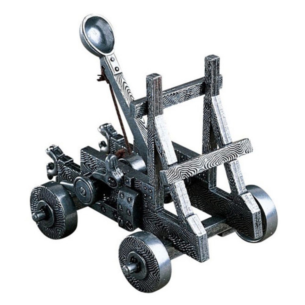 Design Toscano Mini Medieval Catapult - Desktop Trebuchet for Office Decor, History Lovers & Stress Relief - Perfect for Home Office, Classroom & Medieval Theme Parties