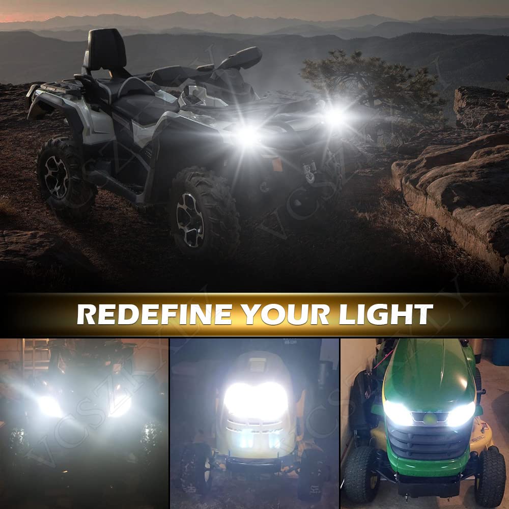 6000K P15d-25-3 LED Headlight Bulbs - Compatible with Honda ATC 125M 185 185S 200 200E 200S TRX - Mini Size Plug & Play - 6000K Bright White 12V 35W - Pack of 2 - Perfect for Off-Road ATV Night Riding & Trail Adventures