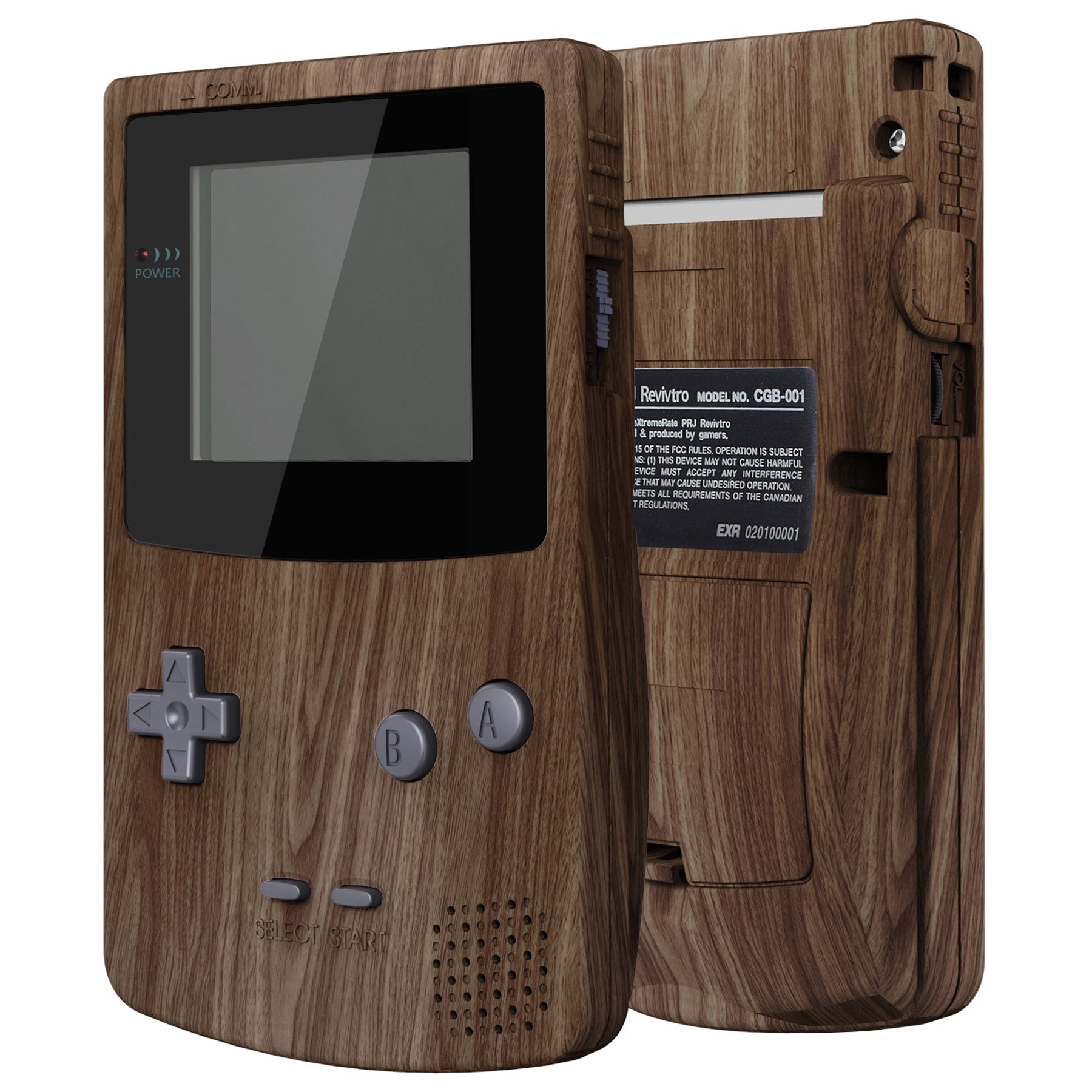 eXtremeRate Wood Grain Full Set Replacement Shell with Buttons for Gameboy Color (GBC) - Compatible with GBC OSD IPS, Regular IPS & Standard LCD Screens - DIY Gaming Console Upgrade Kit for Retro Gaming Enthusiasts