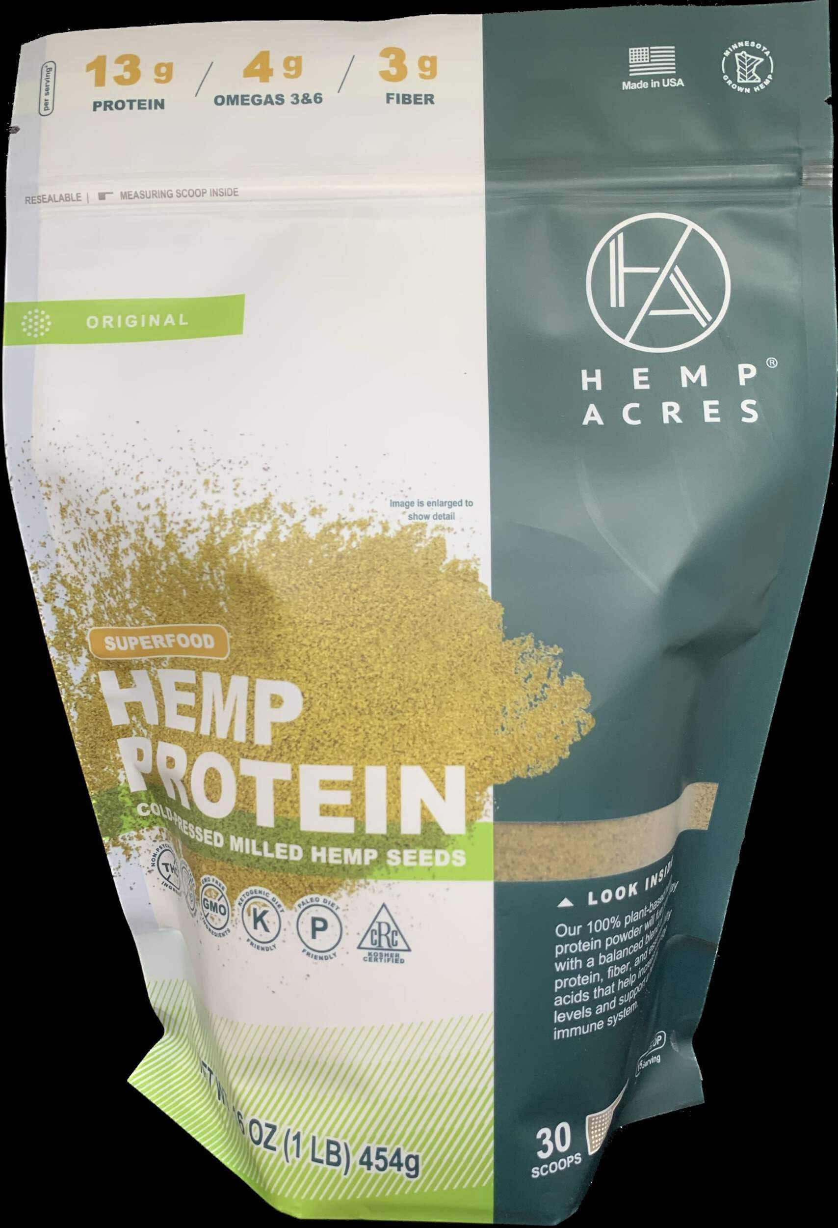 Organic Hemp Protein Powder - Plant-Based Vegan Protein Supplement for Muscle Recovery & Weight Loss - Ideal for Smoothies, Baking & Post-Workout Nutrition