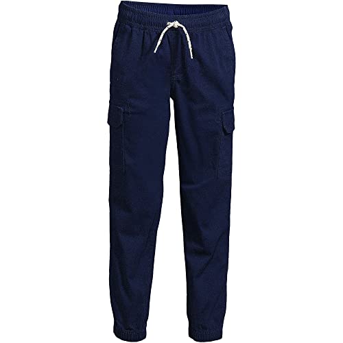 Lands' End Boys' Stretch Woven Jogger Pants with Iron Knee - Comfortable Pull-On Casual Pants for School, Play & Everyday Wear