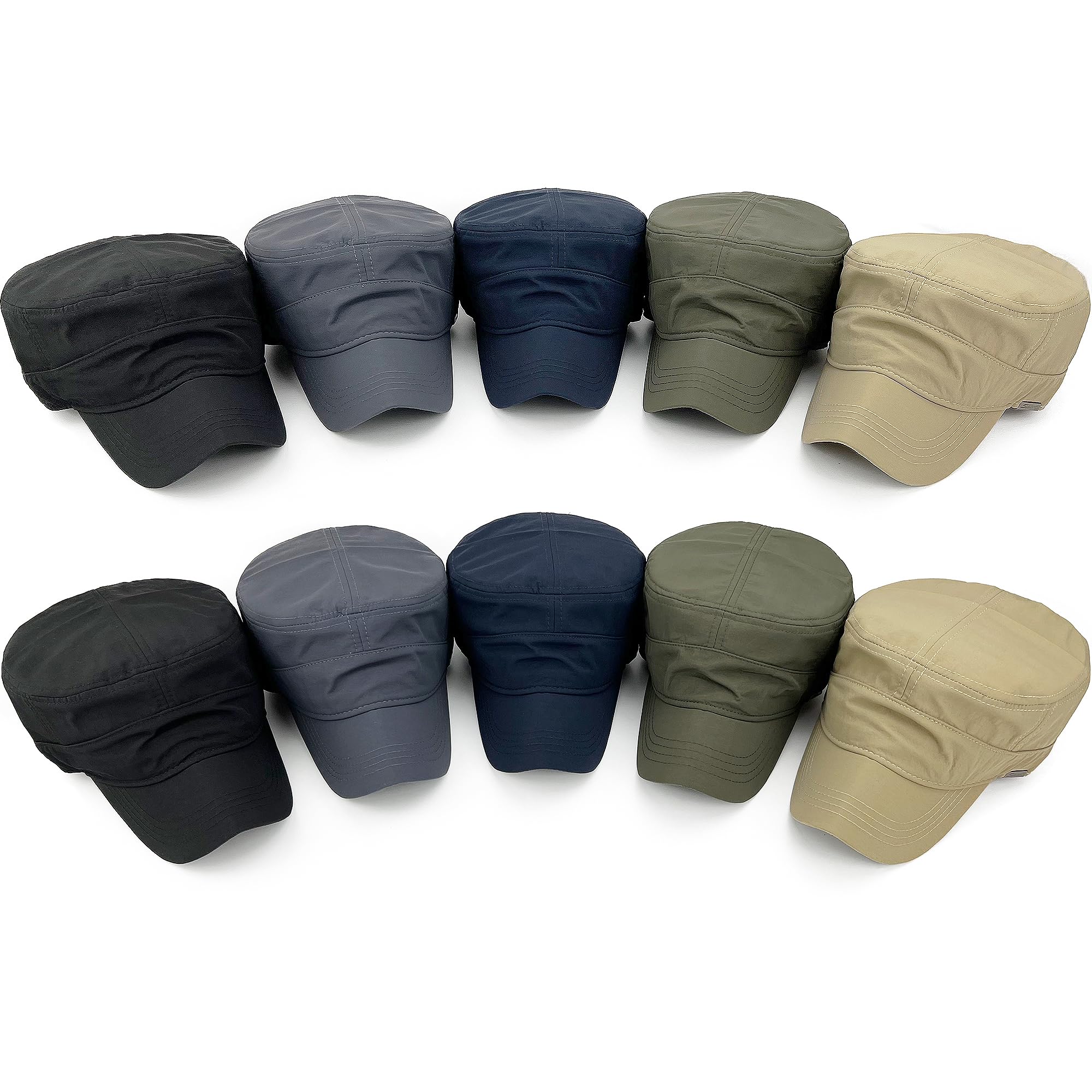 Quick Dry Waterproof Military Cadet Hat - Army Flat Top Baseball Cap for Men, Outdoor Sports & Sun Protection - Perfect for Hiking, Camping, and Fishing
