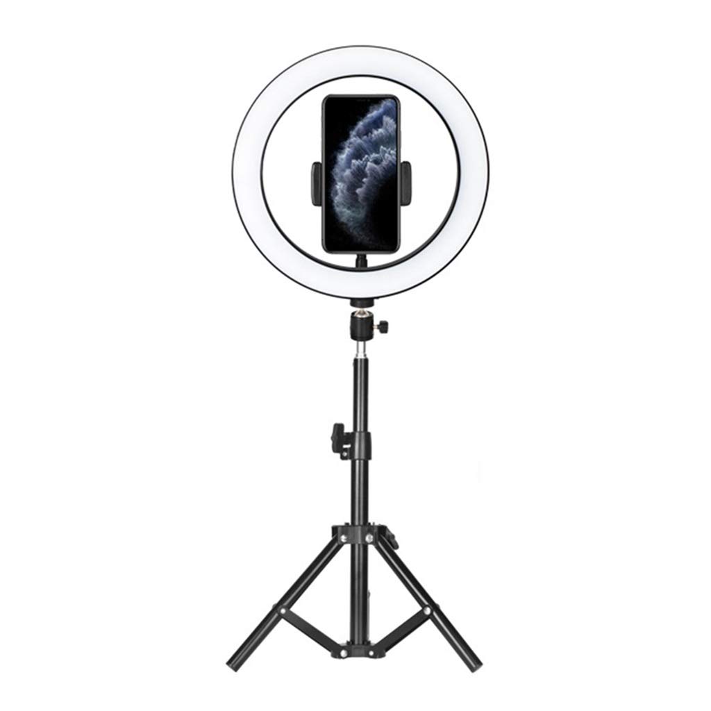 3 Colors LED Ring Light with Adjustable Tripod Stand & Phone Holder - 68-210cm Height for Makeup, Photography, YouTube Videos, Live Streaming & Video Conferencing