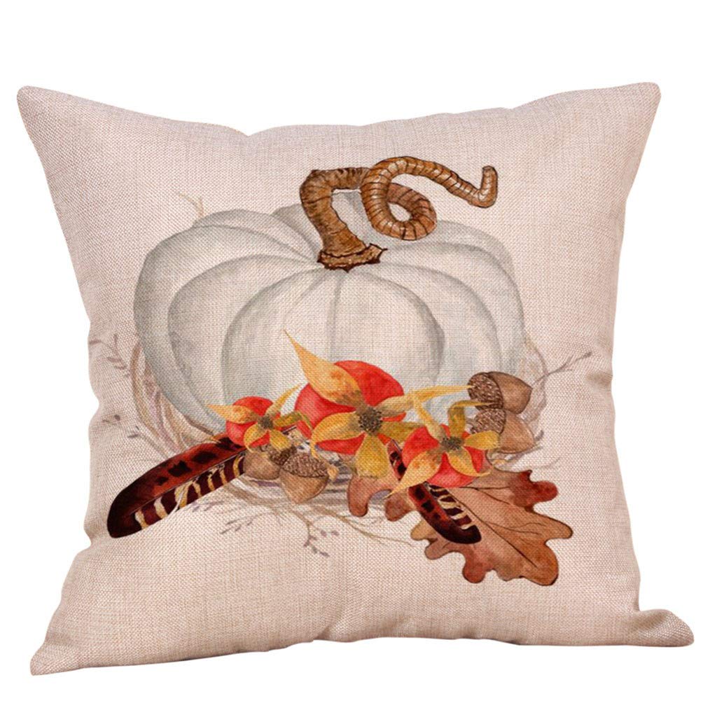 Watonic Fall Pillow Covers 18x18 Inch - Halloween Pumpkin Pattern Decorative Cushion Covers, Soft Cotton Pillowcase for Autumn Home Decor - Perfect for Living Room, Bedroom, and Seasonal Holiday Decorations