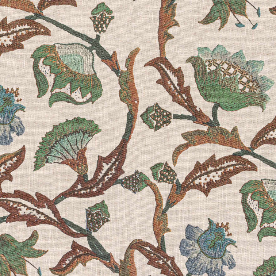 Premium Wherwell Linen Fabric Samples in Green - Soft & Durable Textile Material for Home Decor, DIY Crafts & Upholstery Projects
