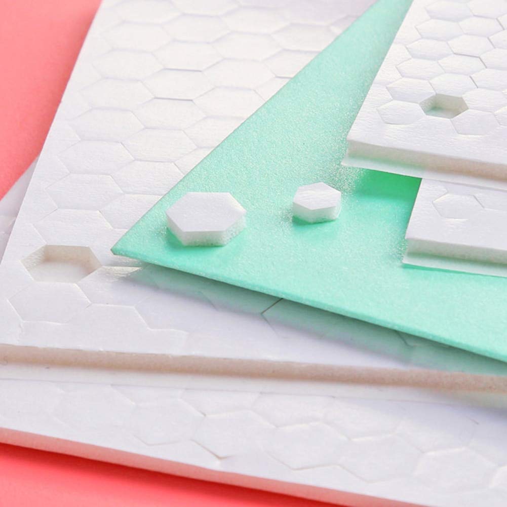 3D Double-Sided Adhesive Foam Dots - Strong Hook and Loop Fastener Tape for DIY Crafts, Scrapbooking & Home Decor | Reusable Magic Stickers for Wall Hanging, Photo Displays & Creative Projects