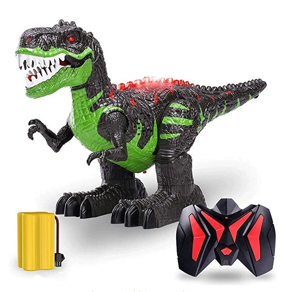Rechargeable Remote Control Dinosaur Toy - Electric T-Rex with LED Lights & Realistic Sounds, 360° Rotation for Kids (Boys & Girls) - Perfect for Indoor Play, Birthday Gifts & STEM Learning