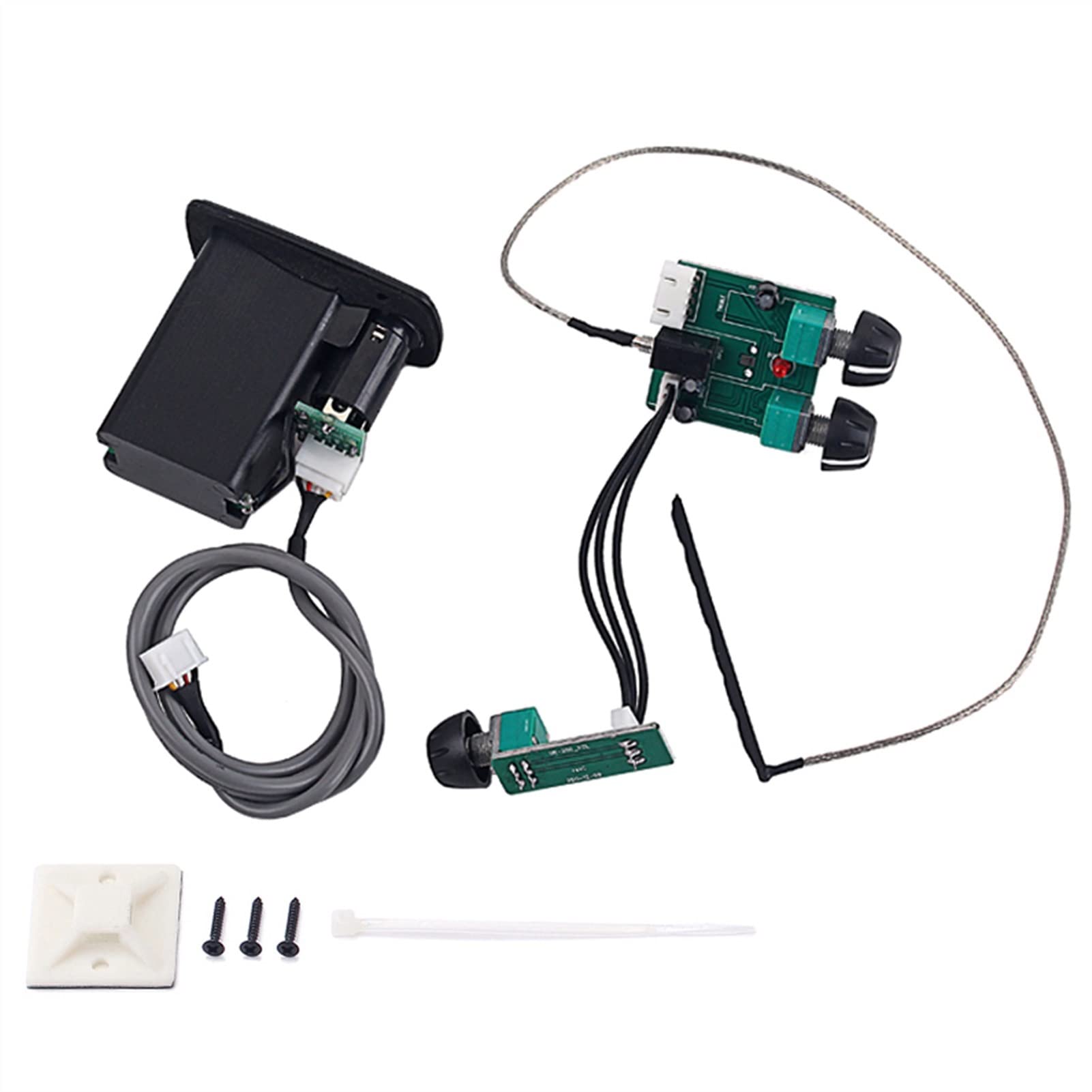 Acoustic Guitar Pickup System - 3-Band EQ Active Piezo Preamp with Silver Finish | Perfect for Live Performances & Studio Recording