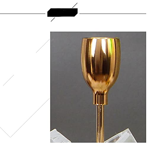 Luxury Crystal Stone Stainless Steel Candle Holder - Elegant Desktop Home Decor for Romantic Candlelight Dinners, Weddings & Restaurants - Large Size Decorative Centerpiece for Dining Tables & Special Occasions