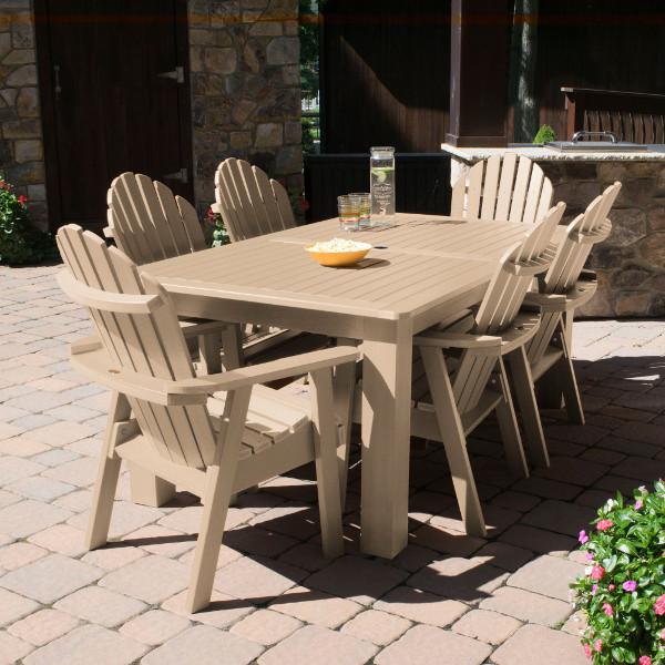 Hamilton Adirondack 7-Piece Rectangular Outdoor Dining Set - Patio Furniture for Backyard, Garden & Poolside Dining