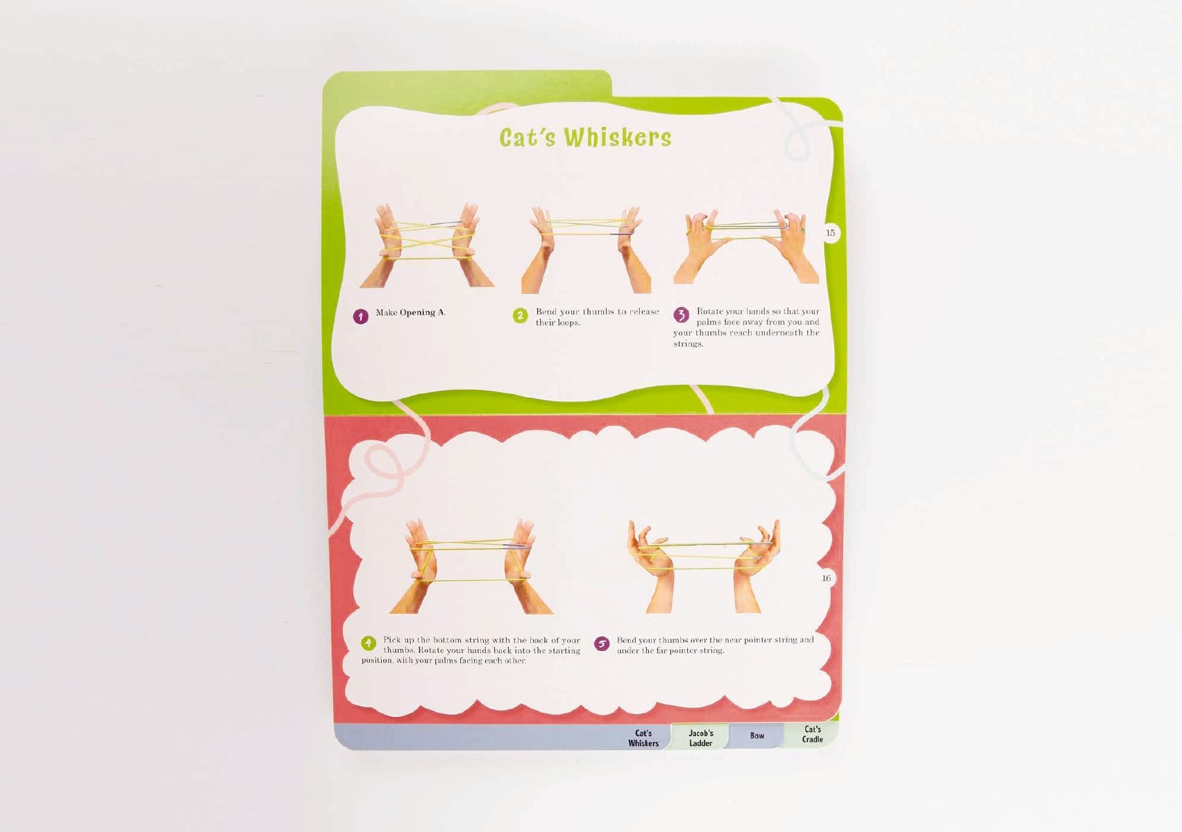 The Cat's Cradle & 8 Fun String Games for Kids - Classic Hand String Tricks for Unplugged Playtime, Travel & Indoor Activities