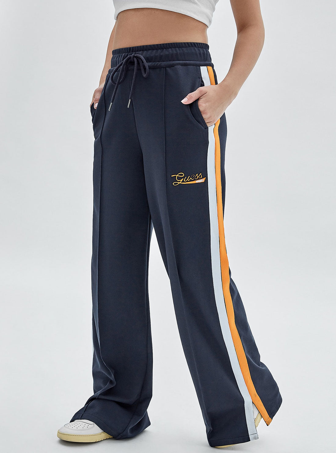 Guess Originals Navy Virsa Trackpants - Men's Athletic Joggers for Running, Gym & Casual Wear - Comfortable & Stylish Sweatpants