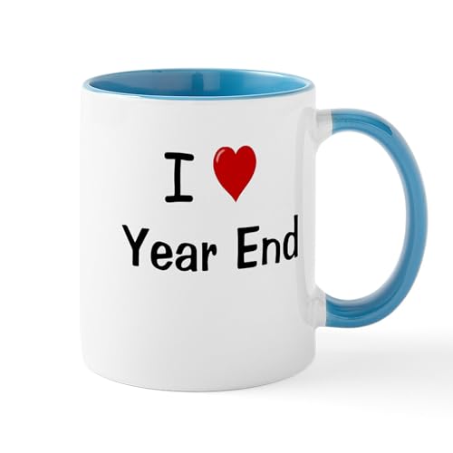 White/Blue Inside - I Love Year End Financial Accounting Mug