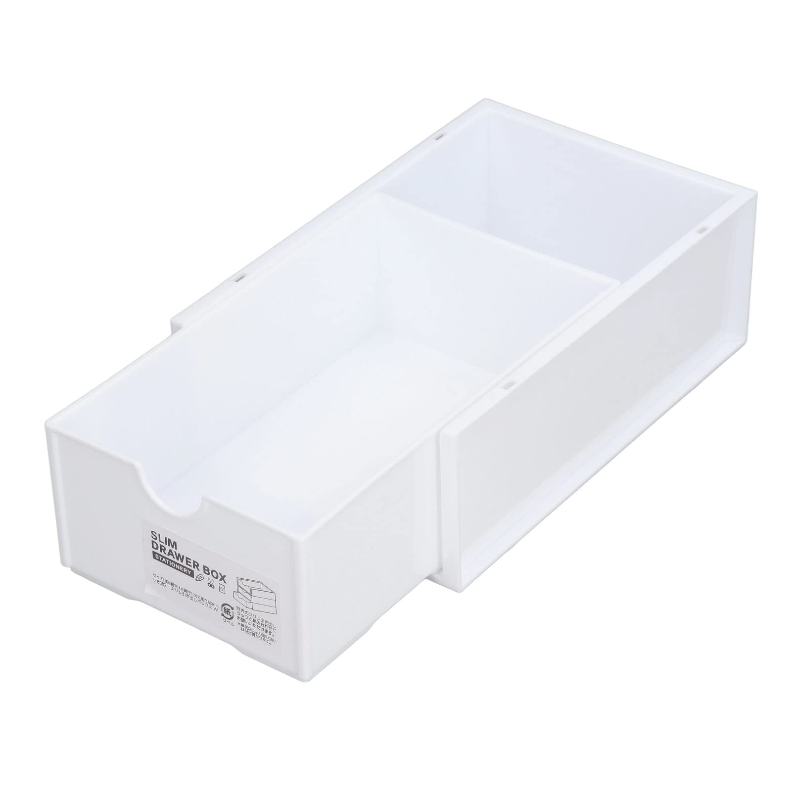 BTIHCEUOT 3-Tier Plastic Drawer Organizer - Durable Storage Box for Office, Cosmetics, Stationery & Home Organization (White) - Perfect for Desk, Bathroom & Closet Storage Solutions