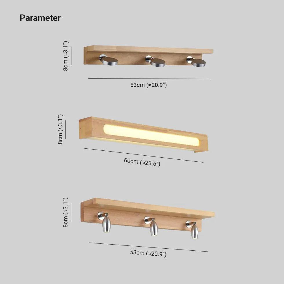 Modern Geometric Brown Wooden LED Wall Lights - Energy-Efficient Home Decor for Living Room, Bedroom & Office - Warm Ambient Lighting for Cozy Spaces