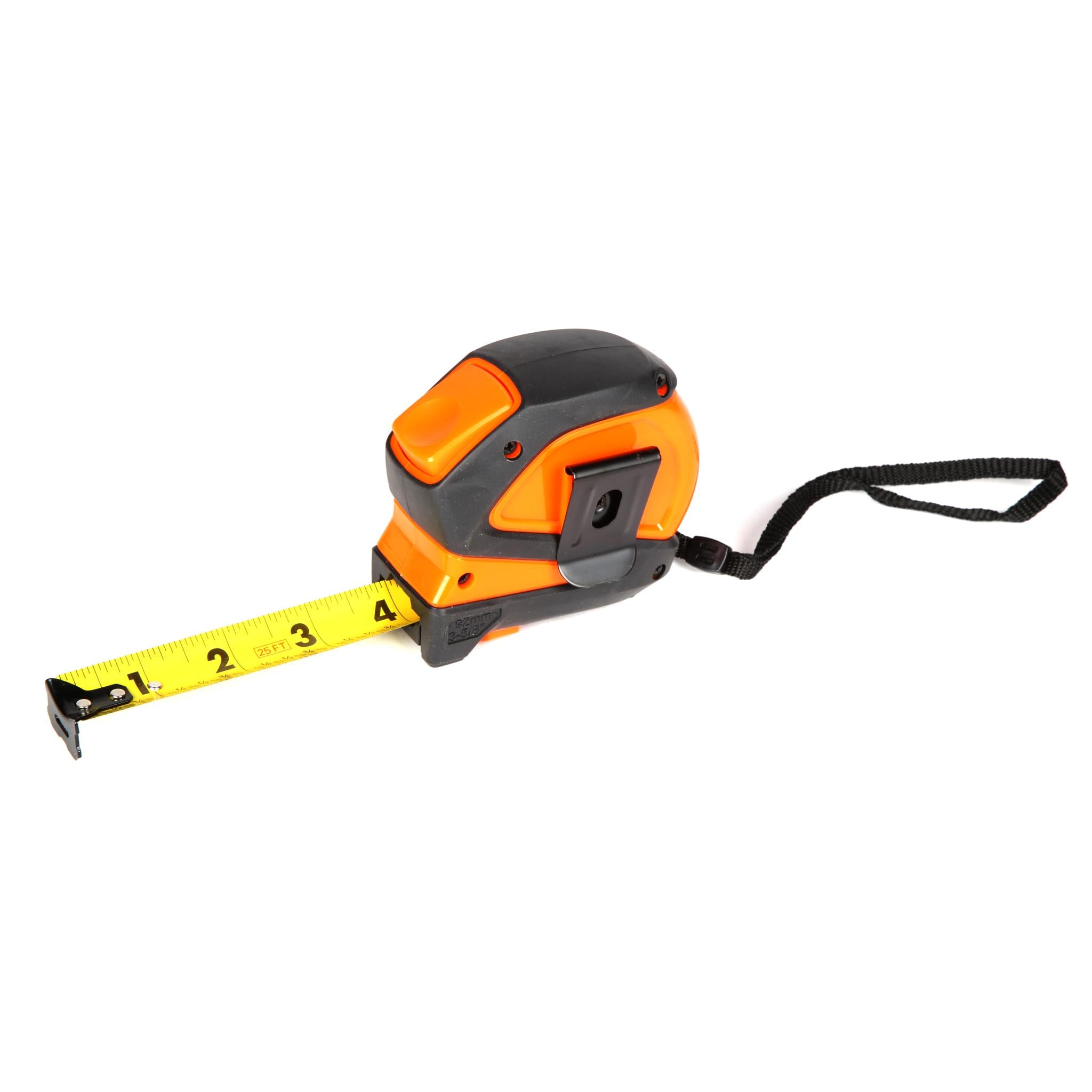 WEN ME425T 2-Pack 25-Foot Measuring Tape with Automatic Brake & Dual Release Triggers - Perfect for Construction, DIY Projects & Home Renovations
