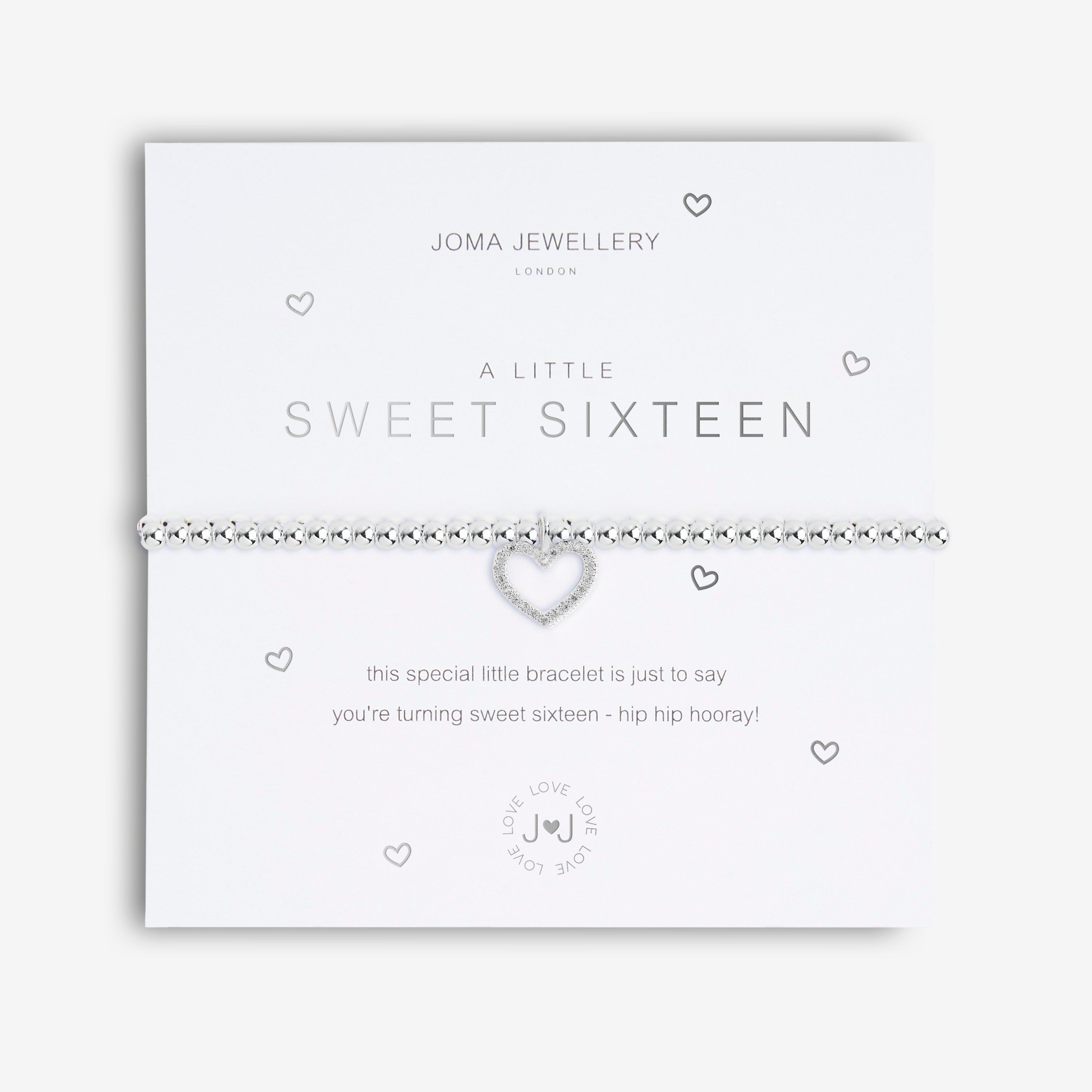 Joma Jewellery Sweet 16 Birthday Bracelet - Elegant Cubic Zirconia Charm Bracelet for Teens | Perfect Sweet Sixteen Gift, Birthday Present & Graduation Jewelry