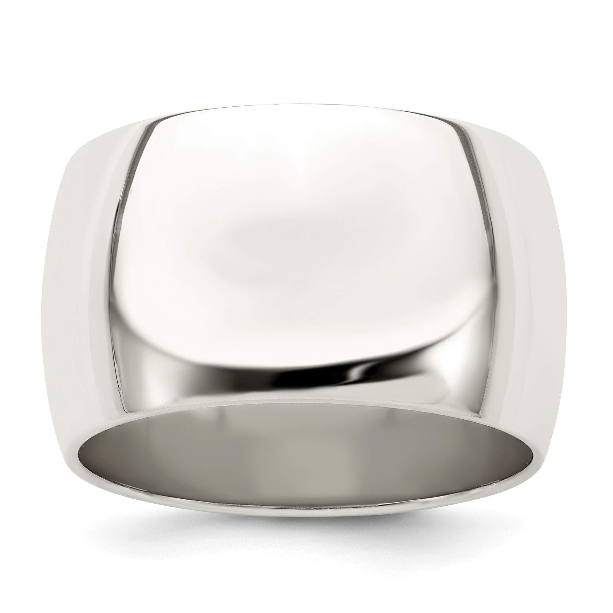 Bonyak Jewelry Sterling Silver 12mm Half Round Size 10.5 Wedding Band Ring for Men & Women - Perfect for Anniversaries, Engagements, and Everyday Wear
