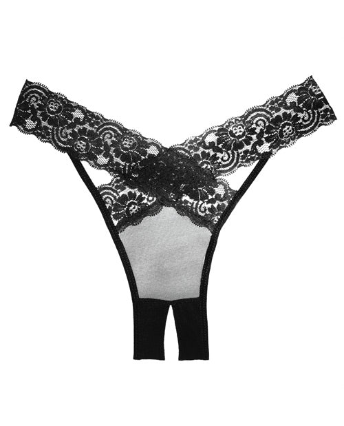Adore Sheer & Lace Desire Panty Black One Size - Sexy Lingerie for Women, Perfect for Valentine's Day, Anniversary or Romantic Nights