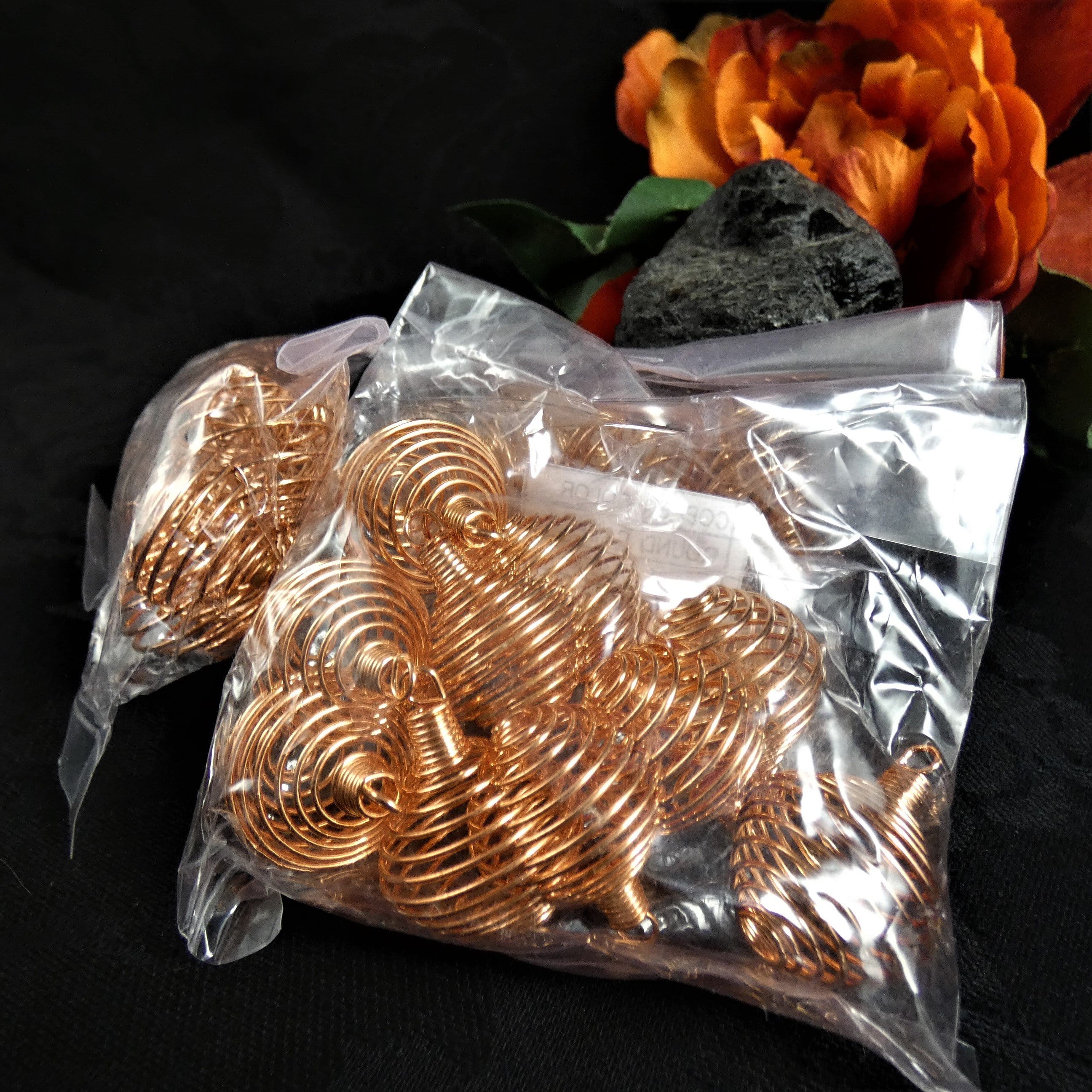 Premium Round Copper Cage for Jewelry Making, DIY Crafts, and Home Decor - Perfect for Pendants, Earrings, and Creative Projects