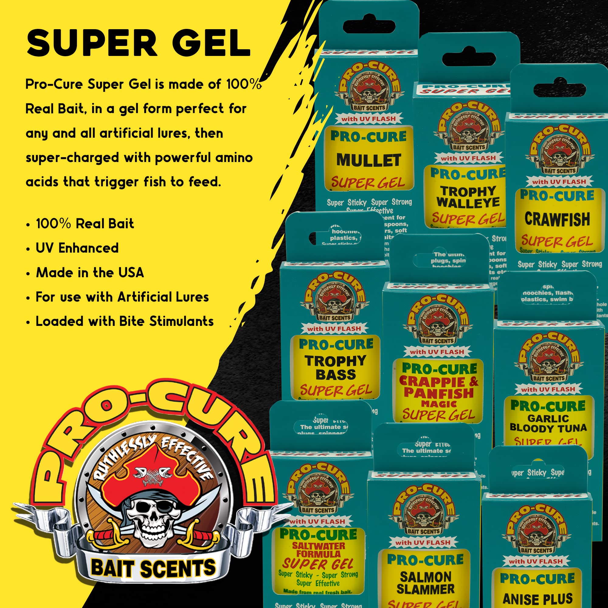Pro-Cure Anise Bloody Tuna Super Gel - 8oz Fishing Bait Attractant for Saltwater & Freshwater - Perfect for Trolling, Casting & Ice Fishing