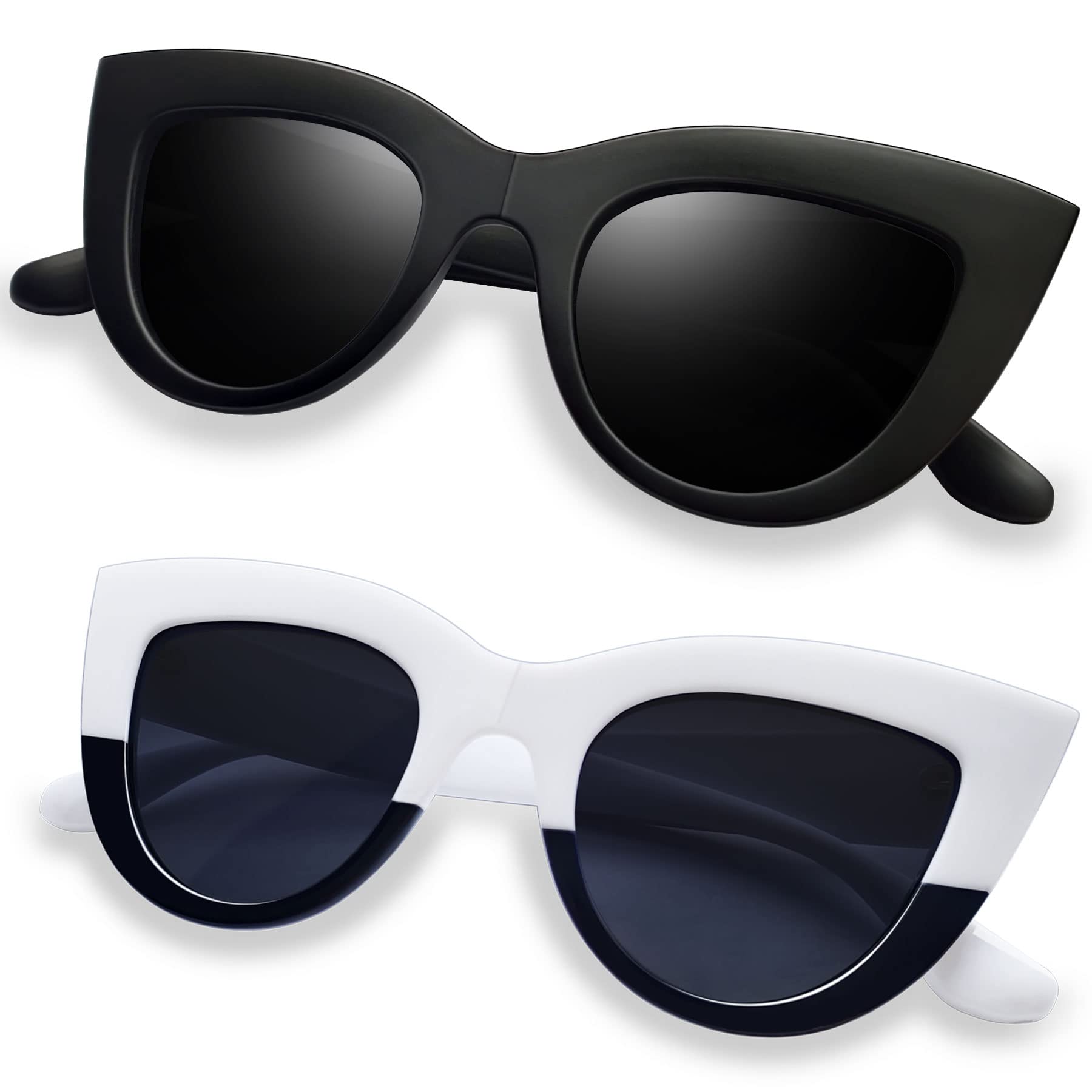 Joopin Polarized Cat Eye Sunglasses for Women - Vintage Narrow Pointy Cateye Frame UV Protection - Perfect for Driving, Beach & Fashion Outfits