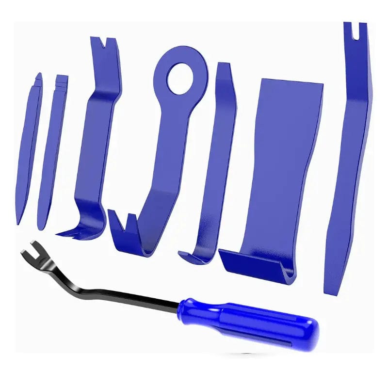 8-Piece Auto Trim Removal Tool Set - Blue - Perfect for Car Interior Panel & Dashboard Repair, DIY Auto Detailing