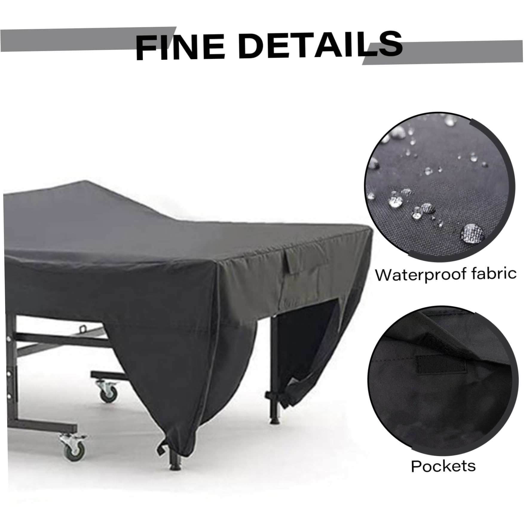 Premium 9x5x2.5 Ft Waterproof Oxford Table Tennis Table Cover with Storage Pockets - Outdoor Ping Pong Table Protection for All Weather Conditions | Perfect for Backyard, Garage, and Club Use