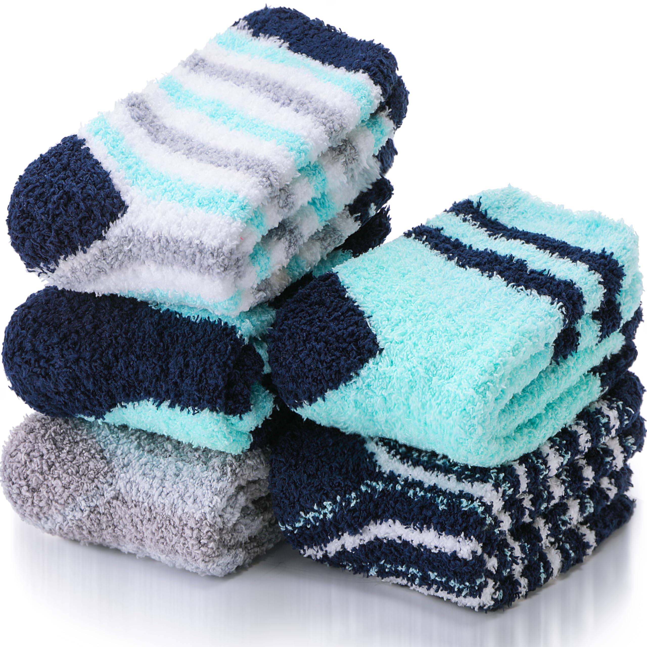 EBMORE Fuzzy Socks - Warm Winter Slippers for Men & Women | Ultra Soft Fluffy Cabin Socks for Sleeping, Lounging & Home Comfort | Cozy Non-Slip House Socks for Cold Weather