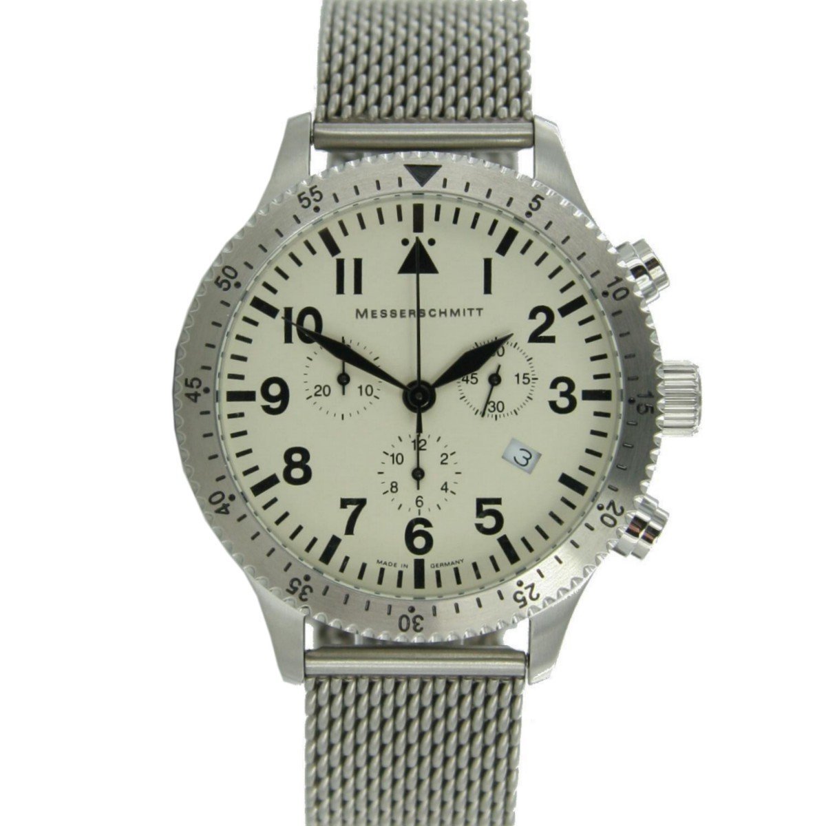 Aristo Men's Chronograph Pilot Watch ME-5030MBEIGE - Swiss Made Aviation Timepiece with Date Function - Perfect for Business, Travel & Outdoor Adventures