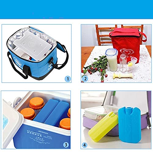 3-Piece Reusable Ice Pack Set for Cooler Bags - Freezer Blocks for Travel, Picnic, Lunch & Fresh Food Storage - Blue, Pink, Green Mini Cooling Packs - Perfect for Camping, Beach Trips & Outdoor Adventures
