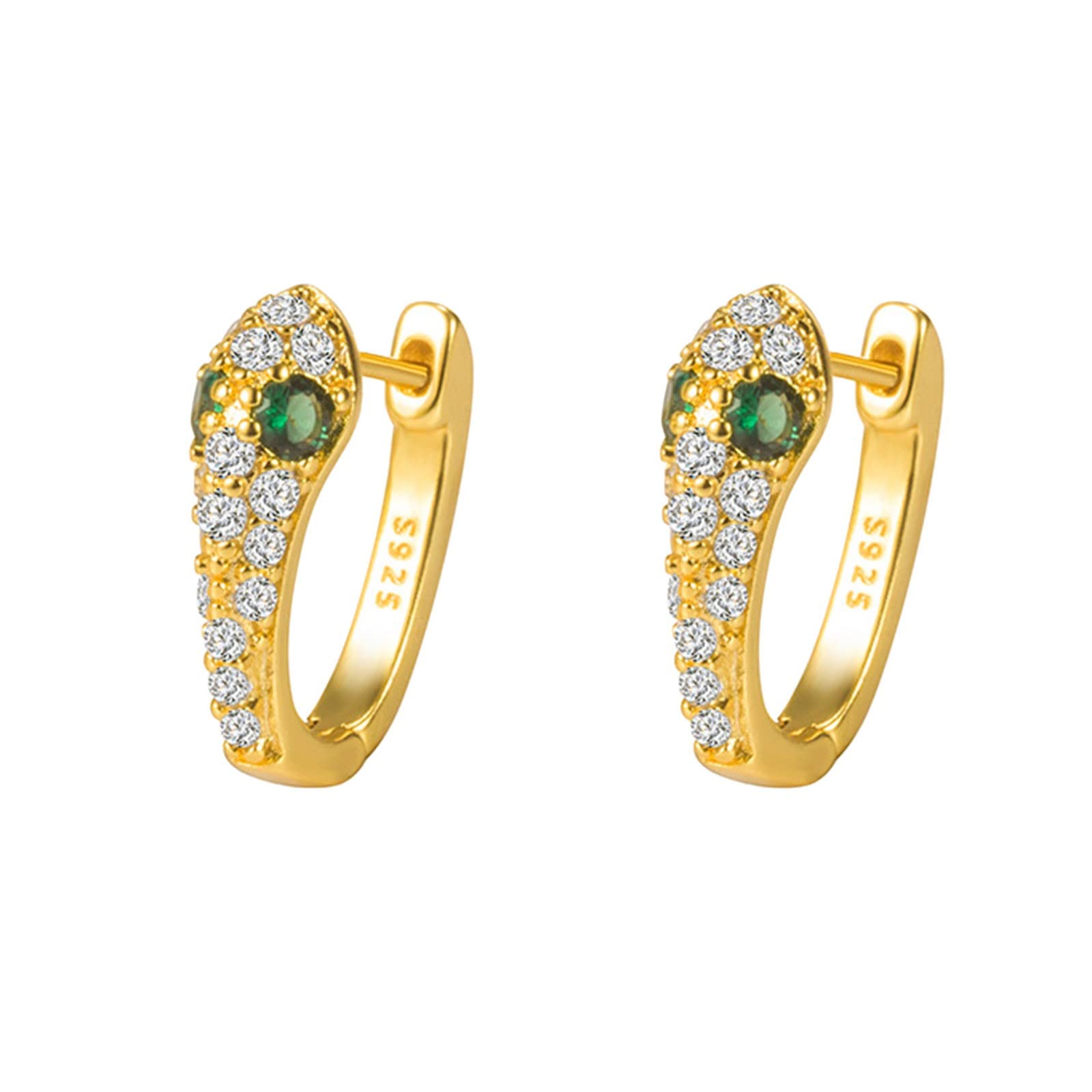 Diamond Stud Earrings for Women & Teen Girls - Minimalist Hoop & Dangle Earrings Set - Pure Color Cuff Piercing Jewelry - Perfect for Parties, Weddings & Everyday Wear