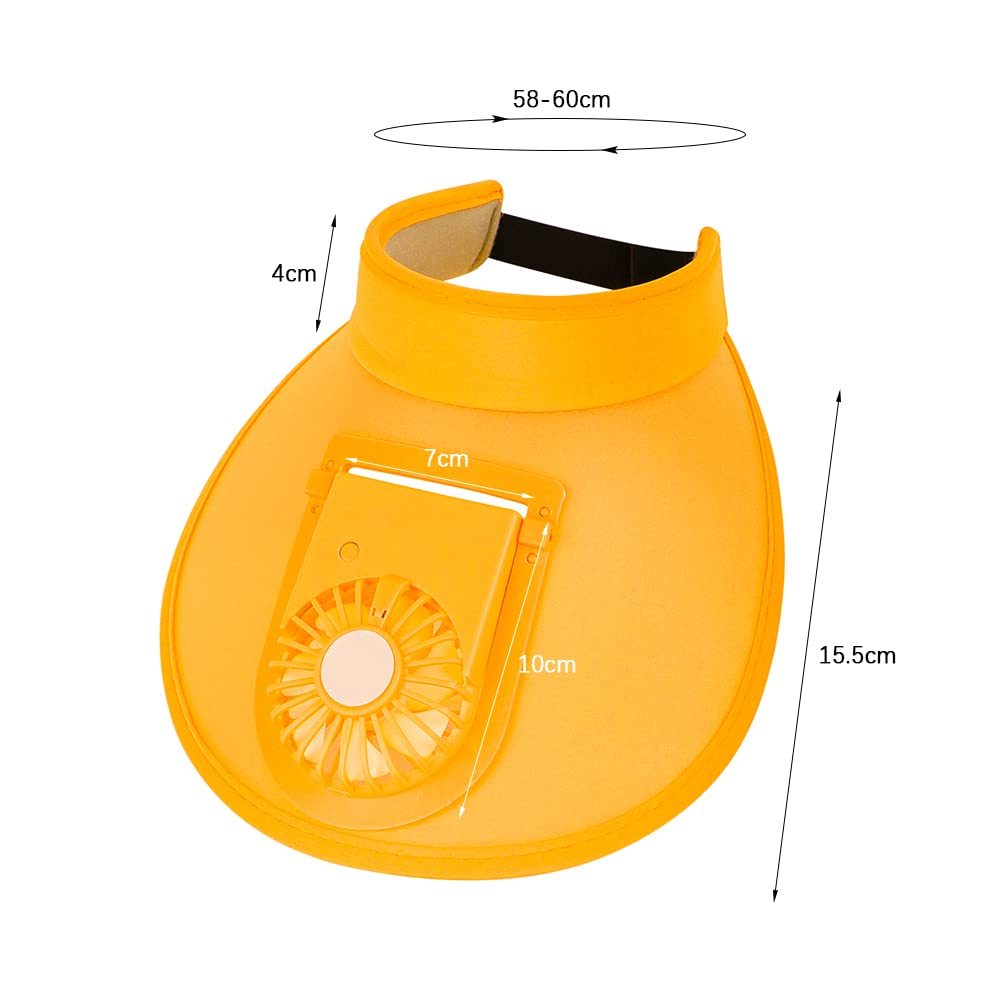 USB Rechargeable Cooling Fan Sun Visor Hat - Breathable Baseball Cap for Golf, Outdoor & Summer Sun Protection - Adjustable Sunscreen Hat with Built-in Fan for Men & Women