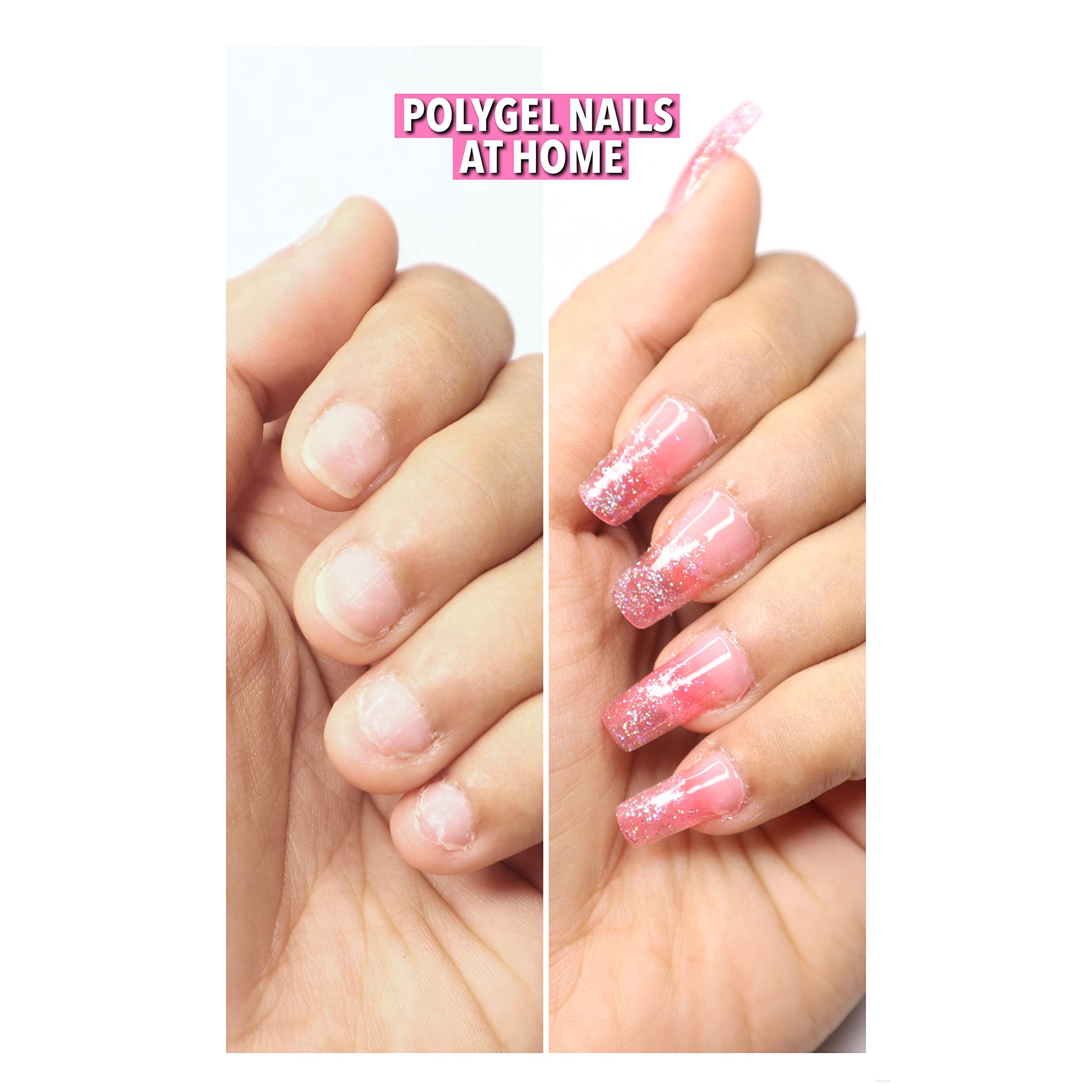 Feelhigh 30ml Pink Poly Extension Gel - Professional Builder Nail Gel for Salon & DIY Home Manicures | Trendy Jelly Nail Art Design, Fall Nail Polish | Perfect Gift for Women (Great for Parties, Weddings & Everyday Wear)