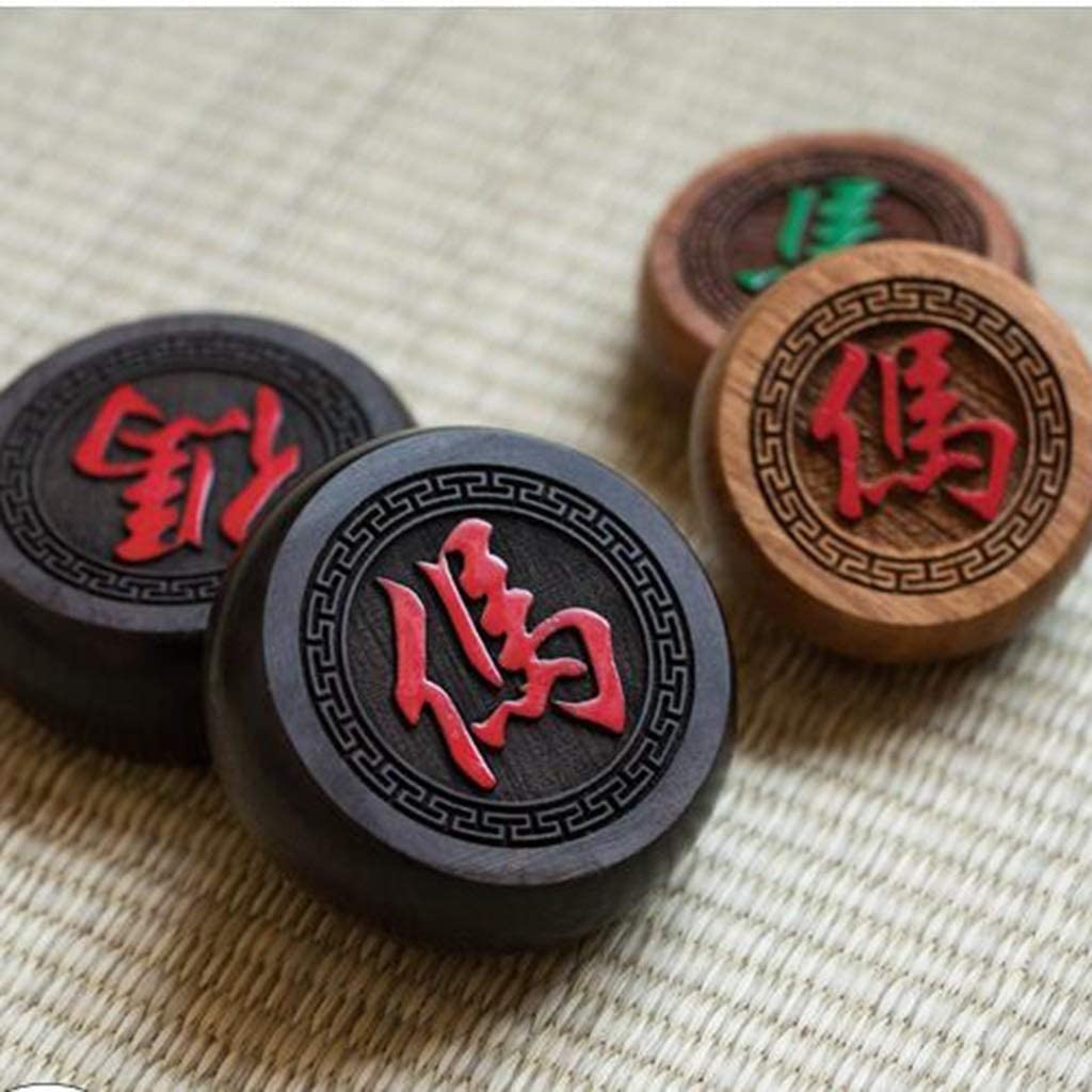 Portable Chinese Chess (Xiangqi) Travel Set with Foldable Board - Black, 59x42.5cm | Compact Xiangqi Game for Outdoor, Camping, Travel & Family Fun