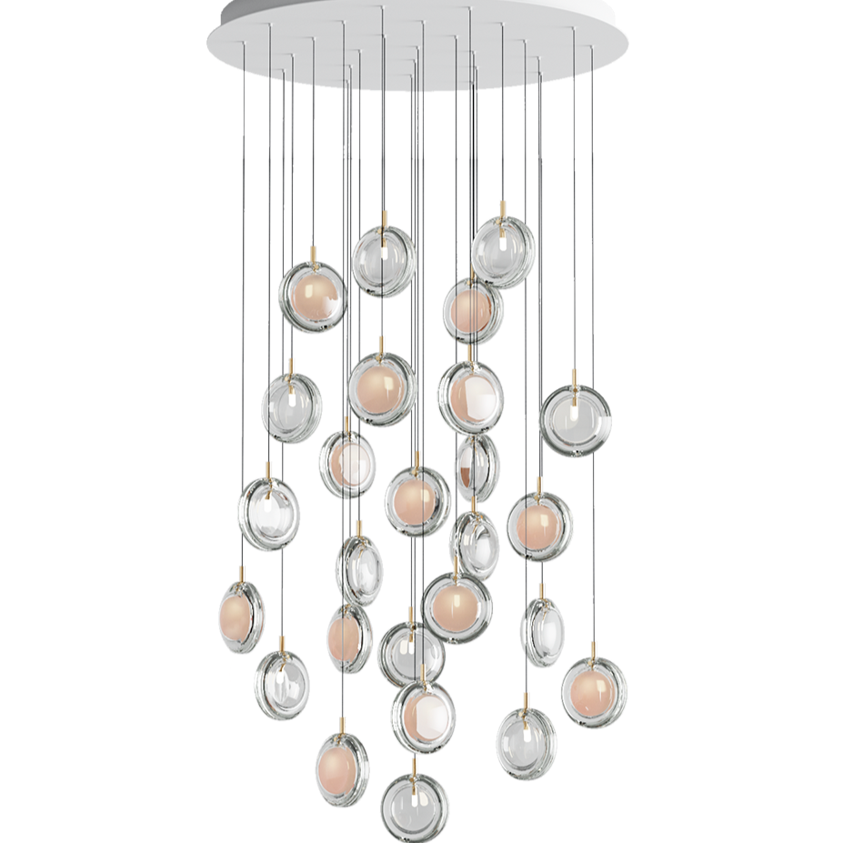 26-Piece Chandelier Crystal Prisms Set - Premium Glass Replacement Lenses for Ceiling Light Fixtures - Perfect for Dining Room, Living Room, and Bedroom Lighting Decor