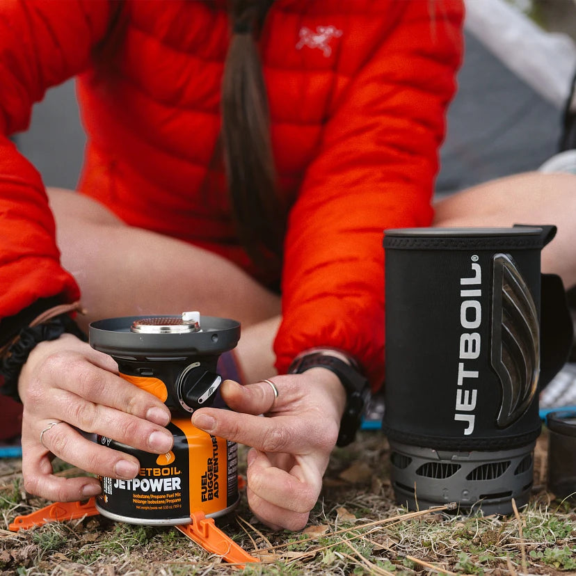 Jetboil Flash 1.0L Carbon Camping Stove - Ultra Lightweight Backpacking Cook System for Hiking, Mountaineering & Outdoor Adventures