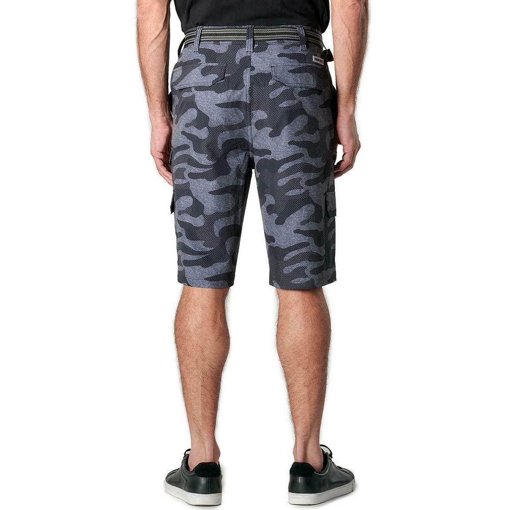 Men's Iron Clothing Stretch Microfiber Cargo Shorts with Belt - Comfortable & Durable for Outdoor Activities, Hiking, and Casual Wear