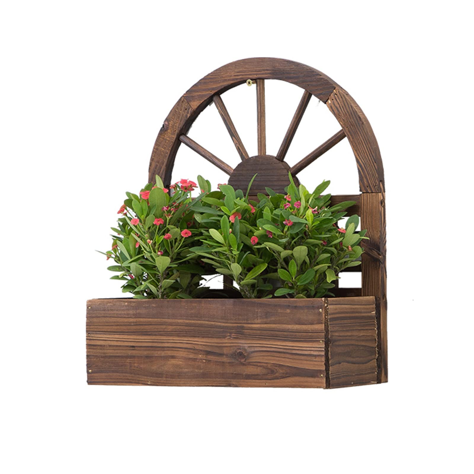 **Outdoor Hanging Planters - Wood Lattice Wall Planter for Succulents, Flowers & Herbs - Decorative Hanging Pots for Garden, Patio & Balcony Decor**